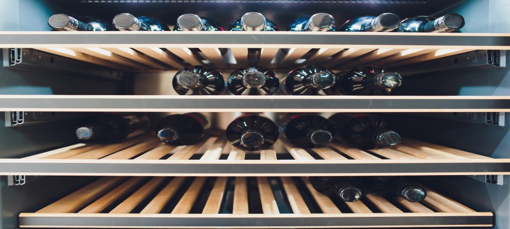wine fridge rack
